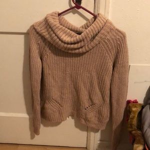 cream cowl neck sweater
